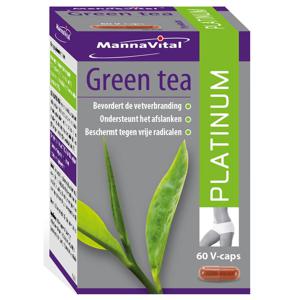 Mannavital Green Tea Platinum 60 Vegetarische Capsules