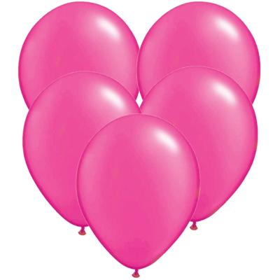 Verjaardag party ballonnen - neon knalroze - 200x stuks - latex - 30 cm - versiering