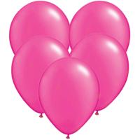 Verjaardag party ballonnen - neon knalroze - 200x stuks - latex - 30 cm - versiering