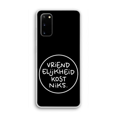 Vriendelijkheid: Samsung Galaxy S20 Transparant Hoesje