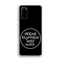 Vriendelijkheid: Samsung Galaxy S20 Transparant Hoesje