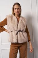 Studio Anneloes Ivana Fur Waistcoat 13259 Gilets 1700 Ecru