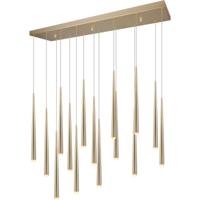 LED Hanglamp - Trio Select Cala - 15 Lichtpunten van 3.8 Watt - Hoogte aanpasbaar - Aanpasbare Lichtkleur - Dimbaar - Goud - Metaal