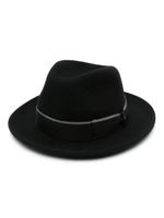 Borsalino fédora à design texturé - Noir