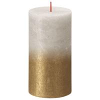Bolsius stompkaars sunset 13x6.8 cm goud/grijs