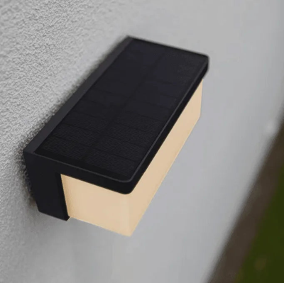 Buitenlamp hybride zon zwart Zelna solar + 220 v gevelverlichting grijs LED warm wit 19 cm