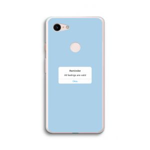 Reminder: Google Pixel 3 XL Transparant Hoesje