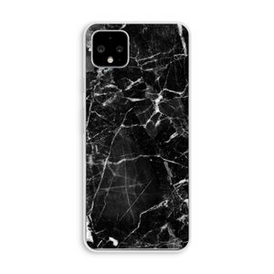 Zwart Marmer 2: Pixel 4 XL Transparant Hoesje