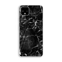 Zwart Marmer 2: Pixel 4 XL Transparant Hoesje