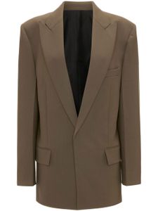 Victoria Beckham blazer en serge à revers pointus - Marron