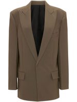 Victoria Beckham blazer en serge à revers pointus - Marron - thumbnail