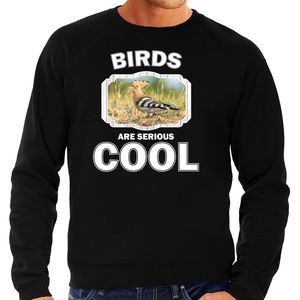 Dieren hop vogel sweater zwart heren - birds are cool trui