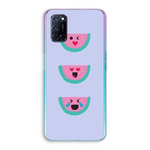 Smiley watermeloen: Oppo A72 Transparant Hoesje