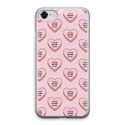 Chicks before dicks: iPhone 8 Transparant Hoesje