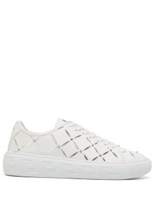 Versace mocassins Slashed en cuir - Blanc