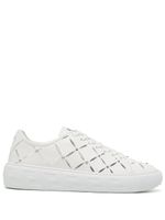 Versace mocassins Slashed en cuir - Blanc