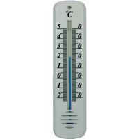 Thermometer buiten - wit - kunststof - 14 cm - thumbnail