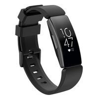 Bandje geschikt voor Fitbit ACE 2 - Maat L - Bandje - Horlogebandje - Siliconen - Zwart - thumbnail