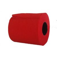 3x Rood toiletpapier rol 140 vellen - thumbnail