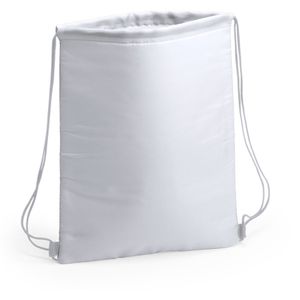 Witte koeltas rugzak/gymtas 32 x 42 cm met drawstring/rijgkoord   -