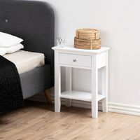 Bendt Nachtkastje 'Villads' Met 1 lade, kleur Wit