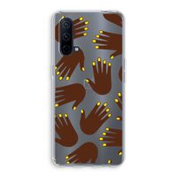 Hands dark: OnePlus Nord CE 5G Transparant Hoesje