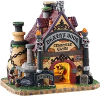 Lemax death´s door cemetery gates, b/o led verlicht huisje Spooky Town 2020 Lemax death´s door cemetery gates, b/o led verlicht huisje Spooky Town 2020