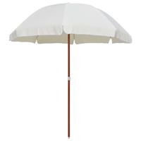 VidaXL Parasol met stalen paal 240 cm zandkleurig