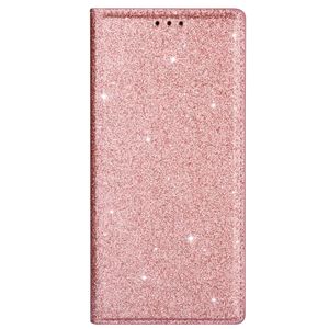 Samsung Galaxy A34 5G hoesje - Bookcase - Pasjeshouder - Portemonnee - Glitter - TPU - Rose Goud