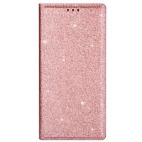 Samsung Galaxy A34 5G hoesje - Bookcase - Pasjeshouder - Portemonnee - Glitter - TPU - Rose Goud - thumbnail