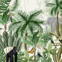 Paperdesign Safari thema servetten - 20x - jungle/regenwoud print - 33 x 33 cm - 3 laags