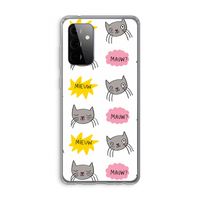 Meow: Samsung Galaxy A72 Transparant Hoesje Meow: Samsung Galaxy A72 Transparant Hoesje