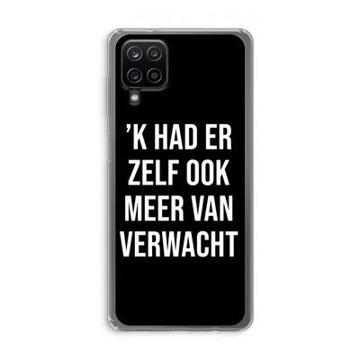 Meer verwacht - Zwart: Samsung Galaxy A12 Transparant Hoesje