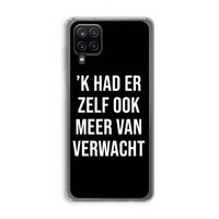 Meer verwacht - Zwart: Samsung Galaxy A12 Transparant Hoesje