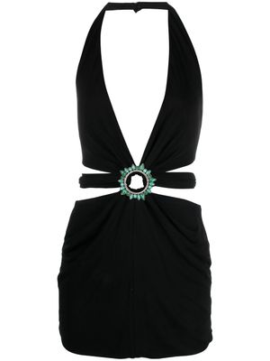 Roberto Cavalli robe courte à ornements métalliques - Noir