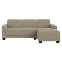Leen Bakker - Bank Aberdeen Met Chaise Longue Rechts - Rebel - Stof - Taupe - 158x238x84 Cm