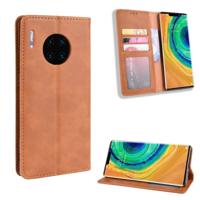 Magnetische Buckle retro Crazy Horse textuur horizontale Flip lederen case voor Huawei mate 30 Pro met houder & kaartsleuven & fotolijstjes (bruin)
