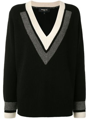Paule Ka pull à empiècement drapé - Noir
