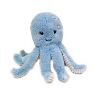 Pia Toys Knuffeldier Inktvis/octopus - zachte pluche stof - premium kwaliteit knuffels - blauw - 19 cm   -