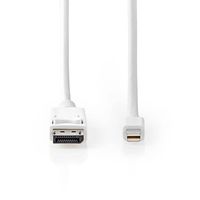 Nedis CCGP37404WT20 DisplayPort kabel 2 m Mini DisplayPort Wit - thumbnail