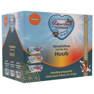 Renske Variatiebox Huub vers bereid natvoer hond (blik) 1 tray (30 x 95 g)