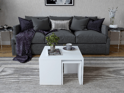 Salontafel ORTENSIA 60x60 cm wit