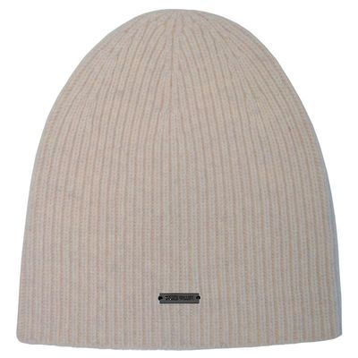 Stone Valley Gebreide Beanie zonder Omslagrand in Ivoor