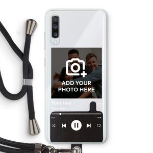 Music Player: Samsung Galaxy A70 Transparant Hoesje met koord