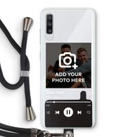 Music Player: Samsung Galaxy A70 Transparant Hoesje met koord