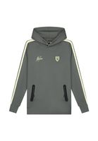 Malelions Sport Academy Hoodie MS2-AW23-11-225 Grijs / Lime Groen maat