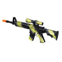 Kinder speelgoed verkleedwapen/machinegeweer soldaten/leger met geluid 39 cm   -