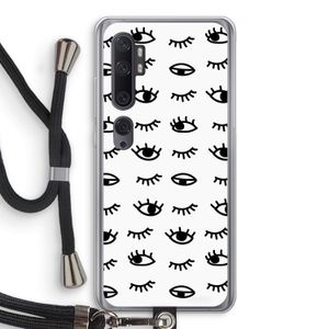 Eye pattern #2: Xiaomi Mi Note 10 Transparant Hoesje met koord