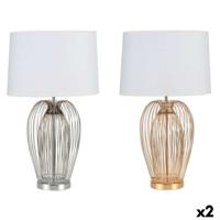 Bureaulamp DKD Home Decor Metaal Wit 220 V 35 x 35 x 63 cm 50 W (2 Stuks)