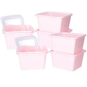 Vershoudbakjes nestbaar - BPA vrij - meal prep - 12x stuks van 1 liter - roze